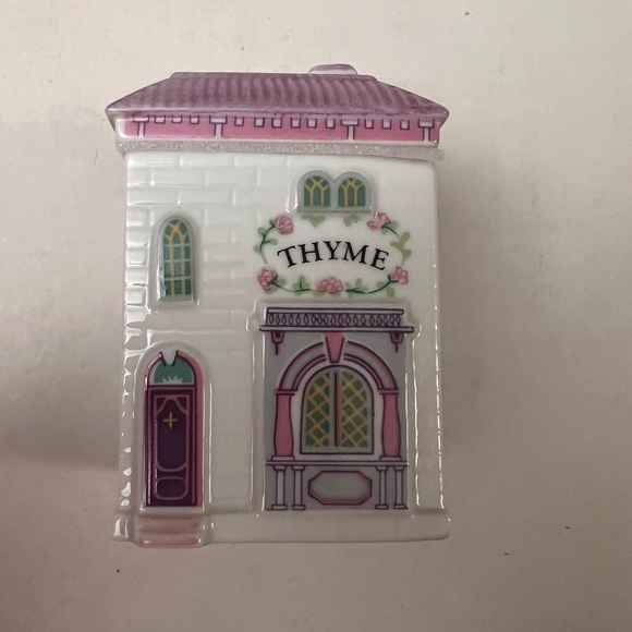 The Lenox Spice Village 1989 Porcelain House Jar Thyme Vintage Replacement - Picture 2 of 7
